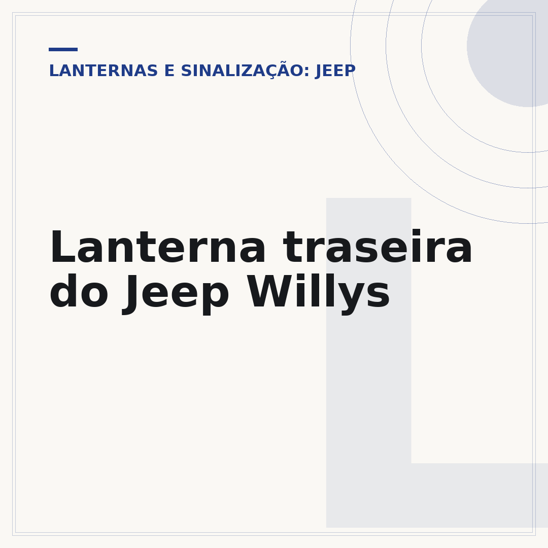 Lanterna traseira do Jeep Willys
