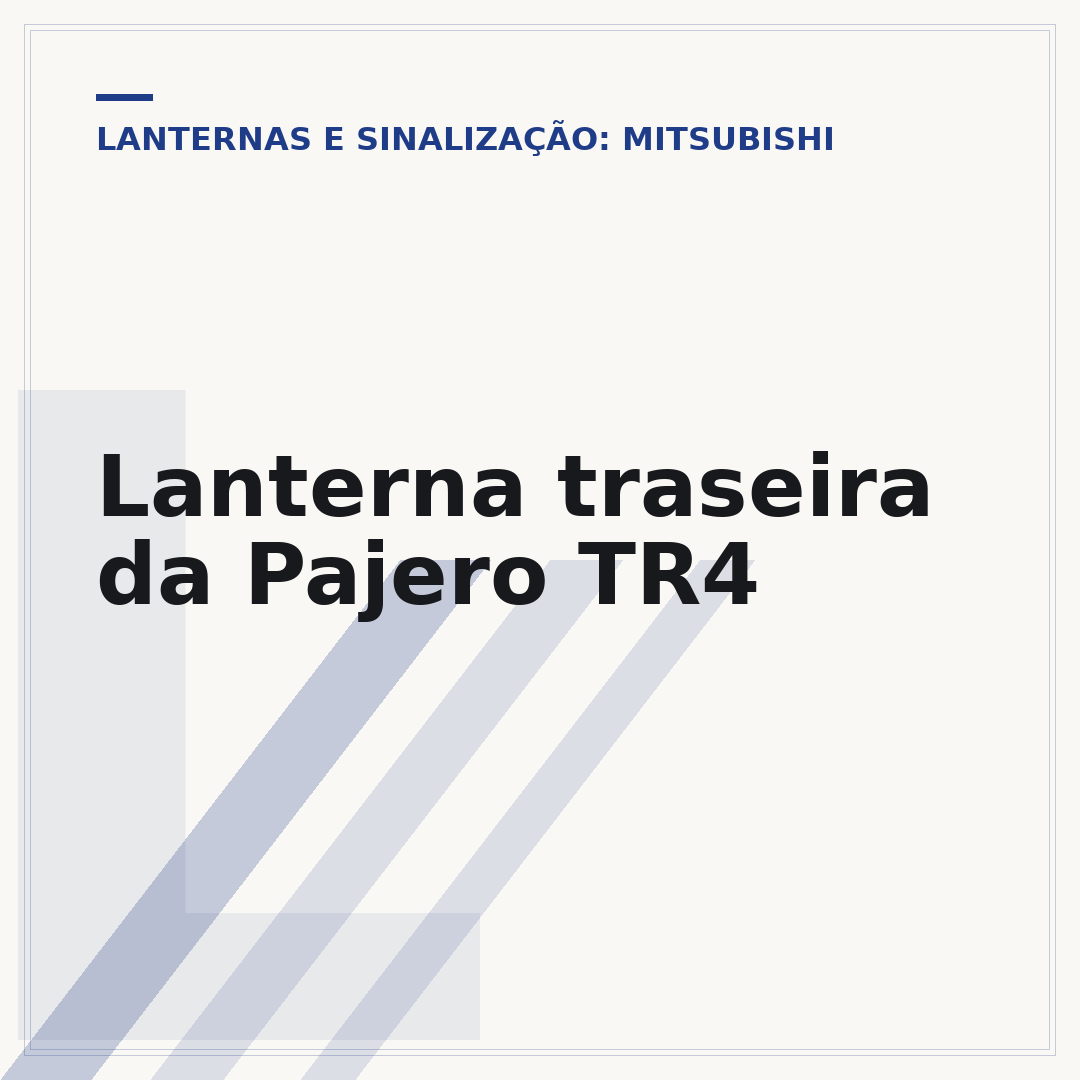Lanterna traseira da Pajero TR4