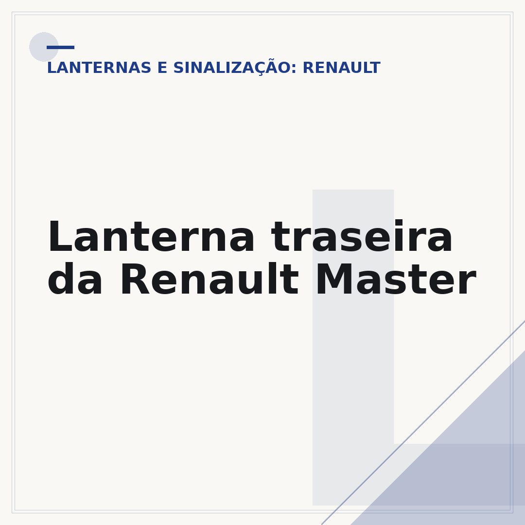 Lanterna traseira da Renault Master