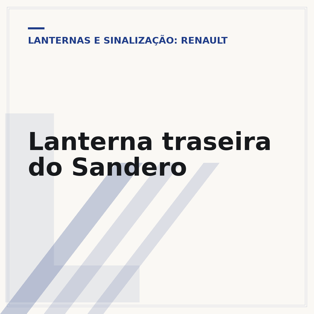 Lanterna traseira do Sandero