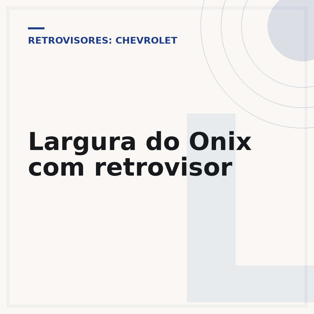 Largura do Onix com retrovisor