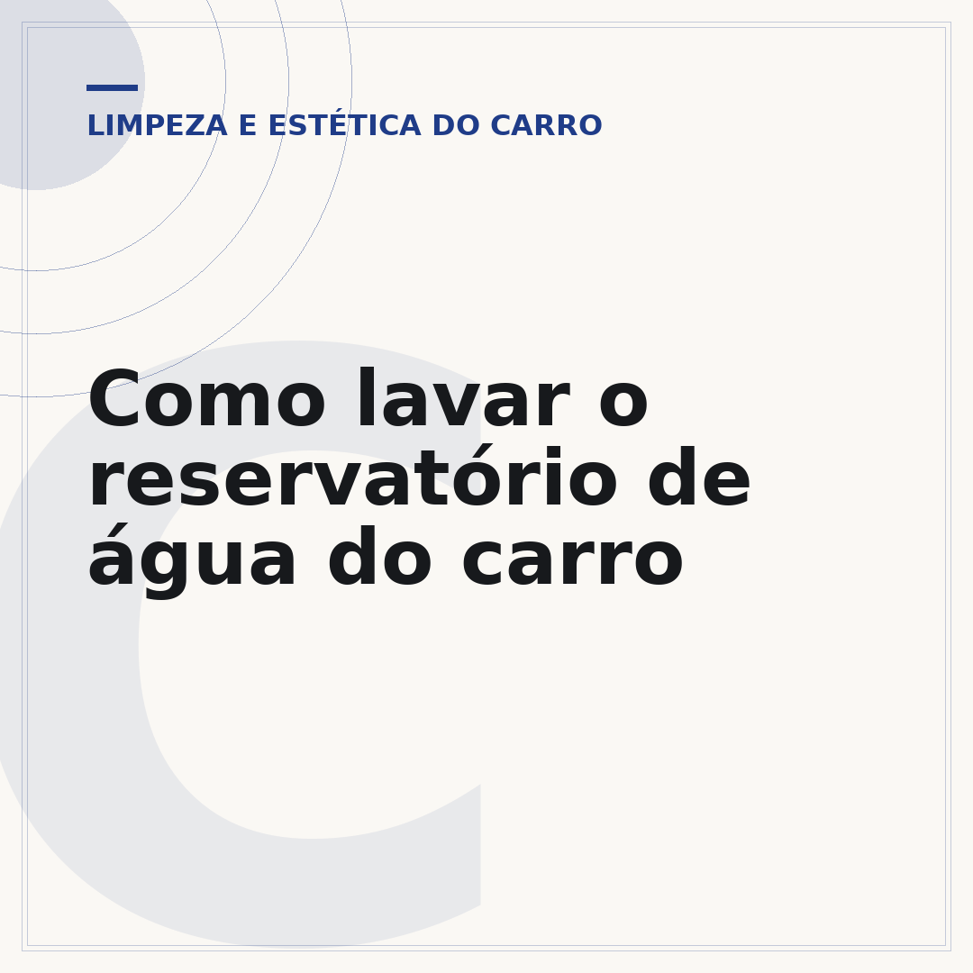 Como lavar o reservatório de água do carro