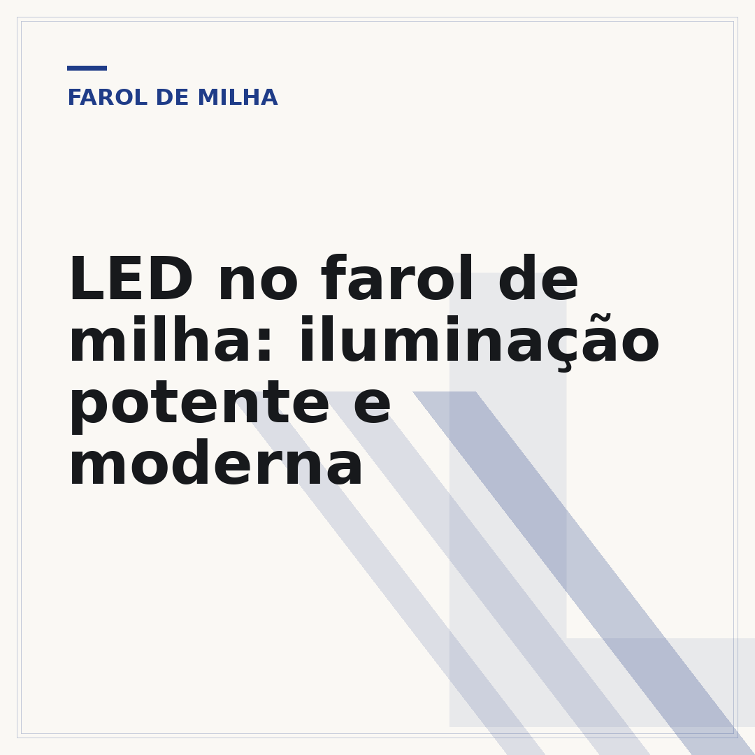 LED no farol de milha: iluminação potente e moderna