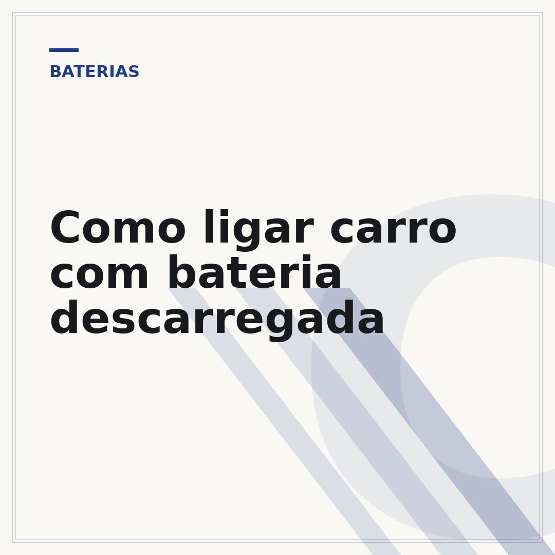 Como ligar carro com bateria descarregada
