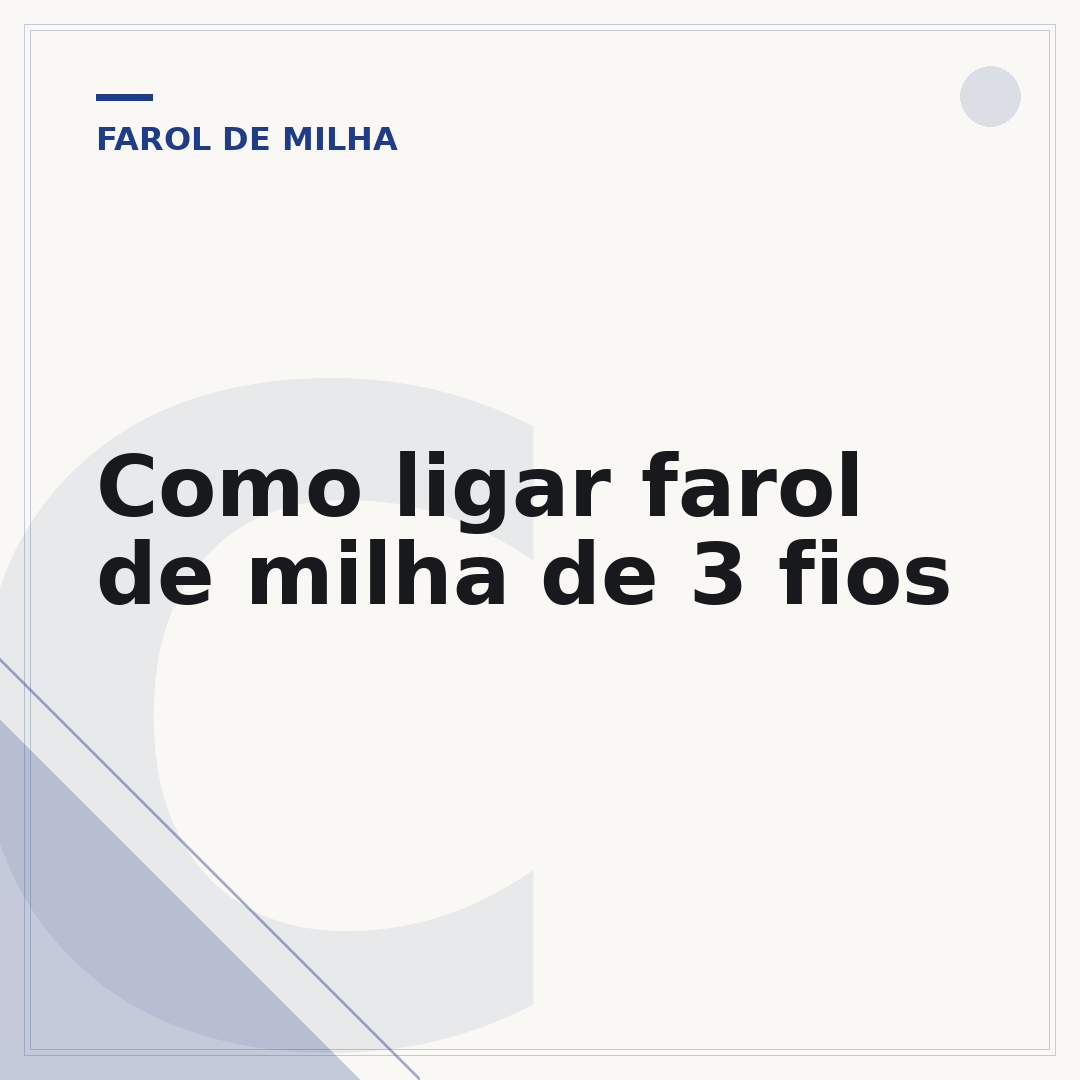 Como ligar farol de milha de 3 fios