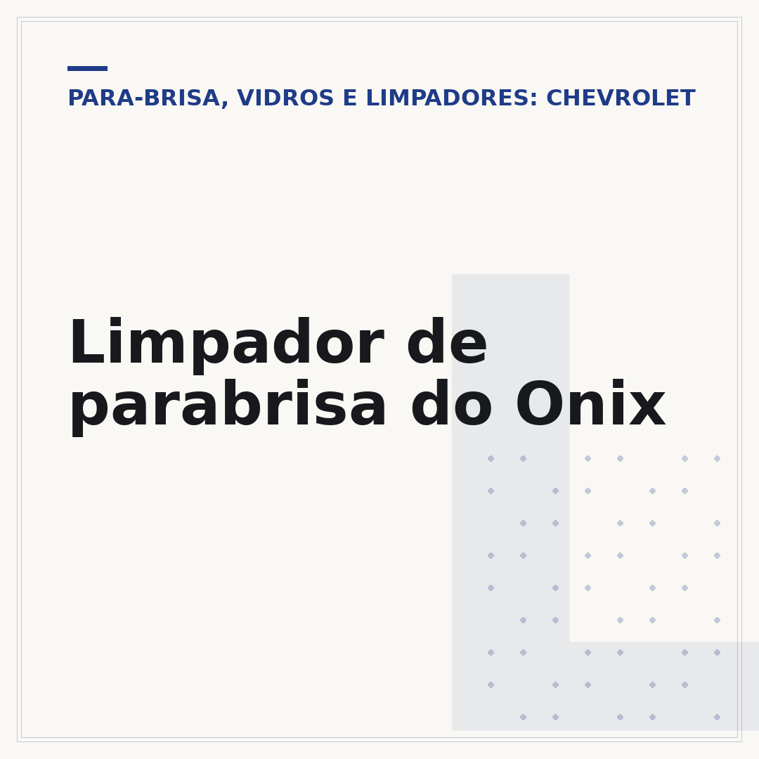 Limpador de parabrisa do Onix