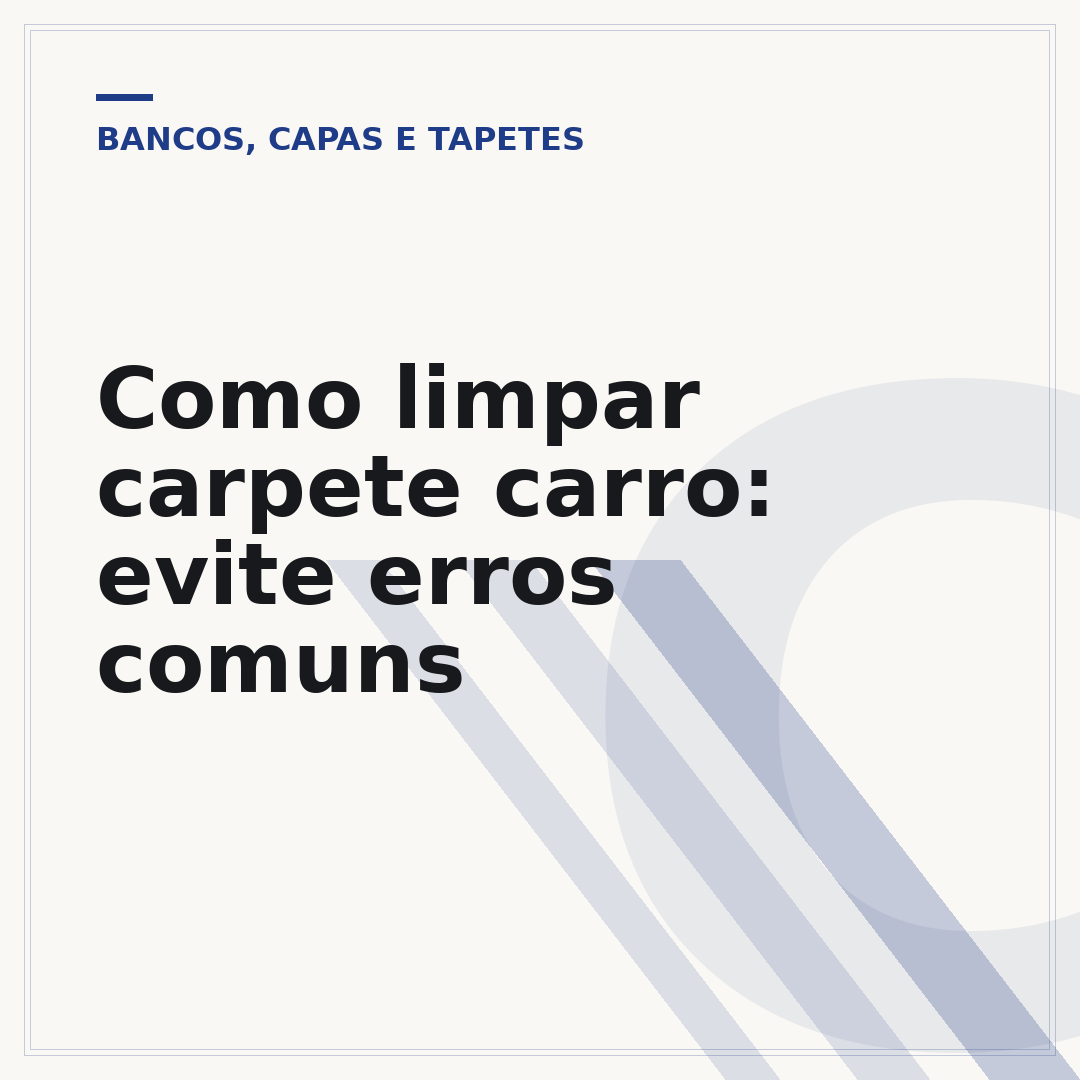 Como limpar carpete carro: evite erros comuns