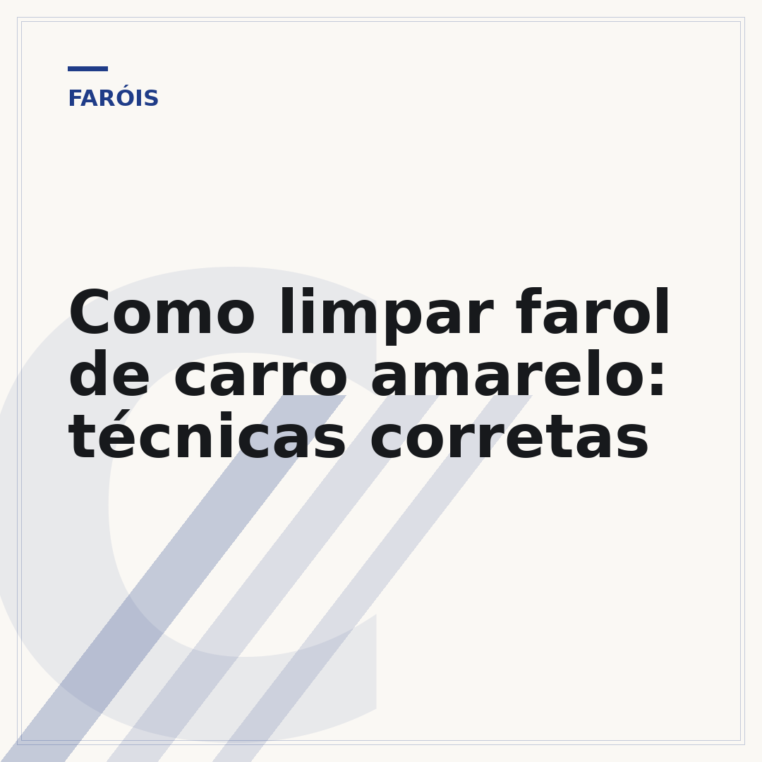 Como limpar farol de carro amarelo: técnicas corretas