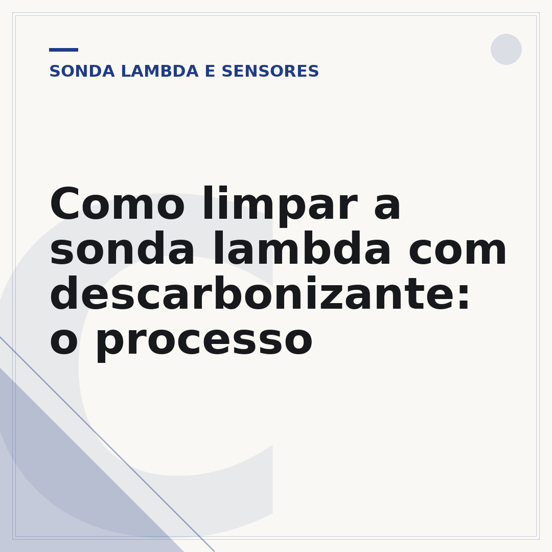 Como limpar a sonda lambda com descarbonizante: o processo