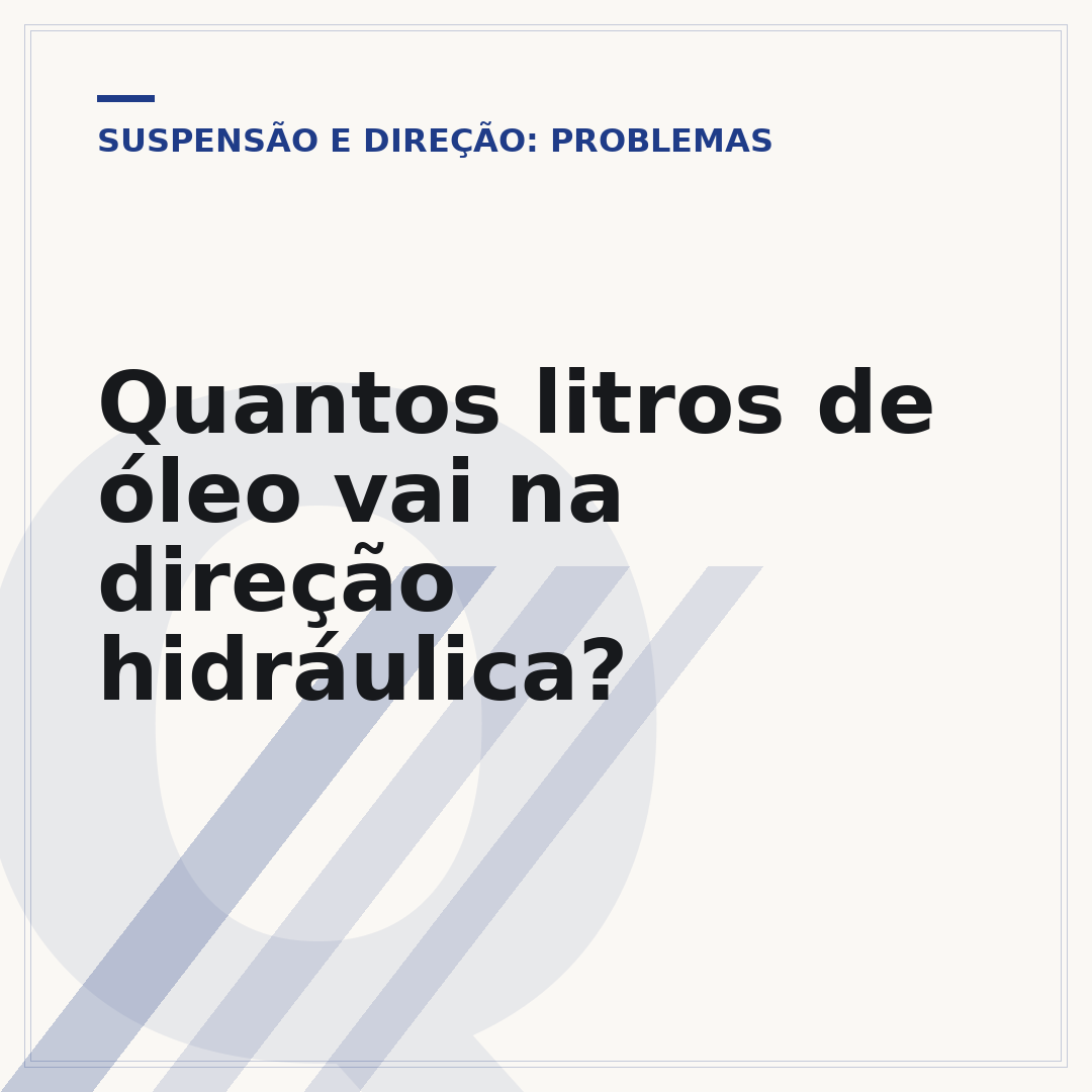 Quantos litros de óleo vai na direção hidráulica?