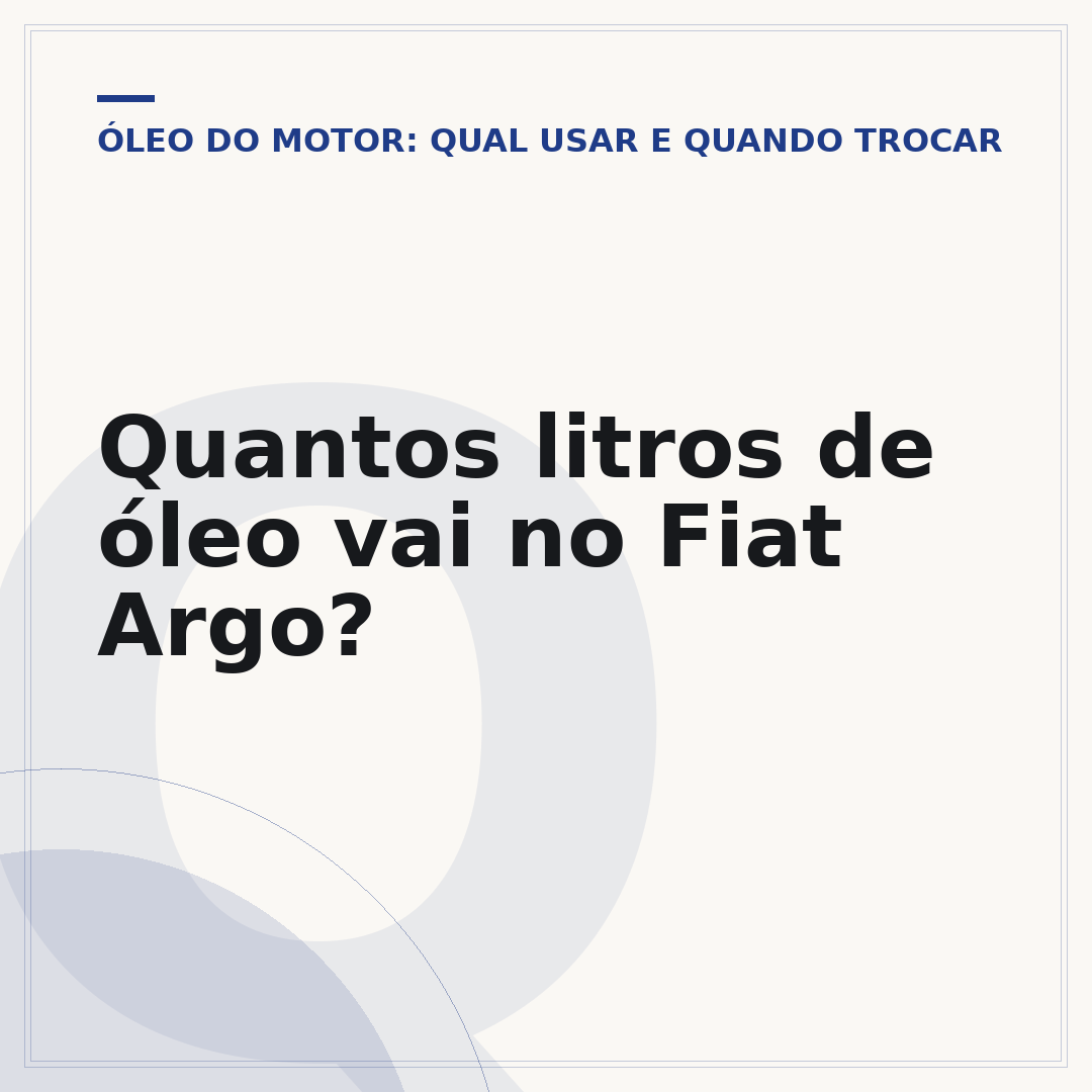 Quantos litros de óleo vai no Fiat Argo?