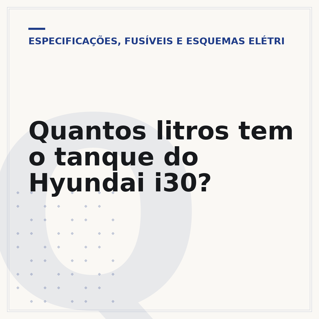 Quantos litros tem o tanque do Hyundai i30?