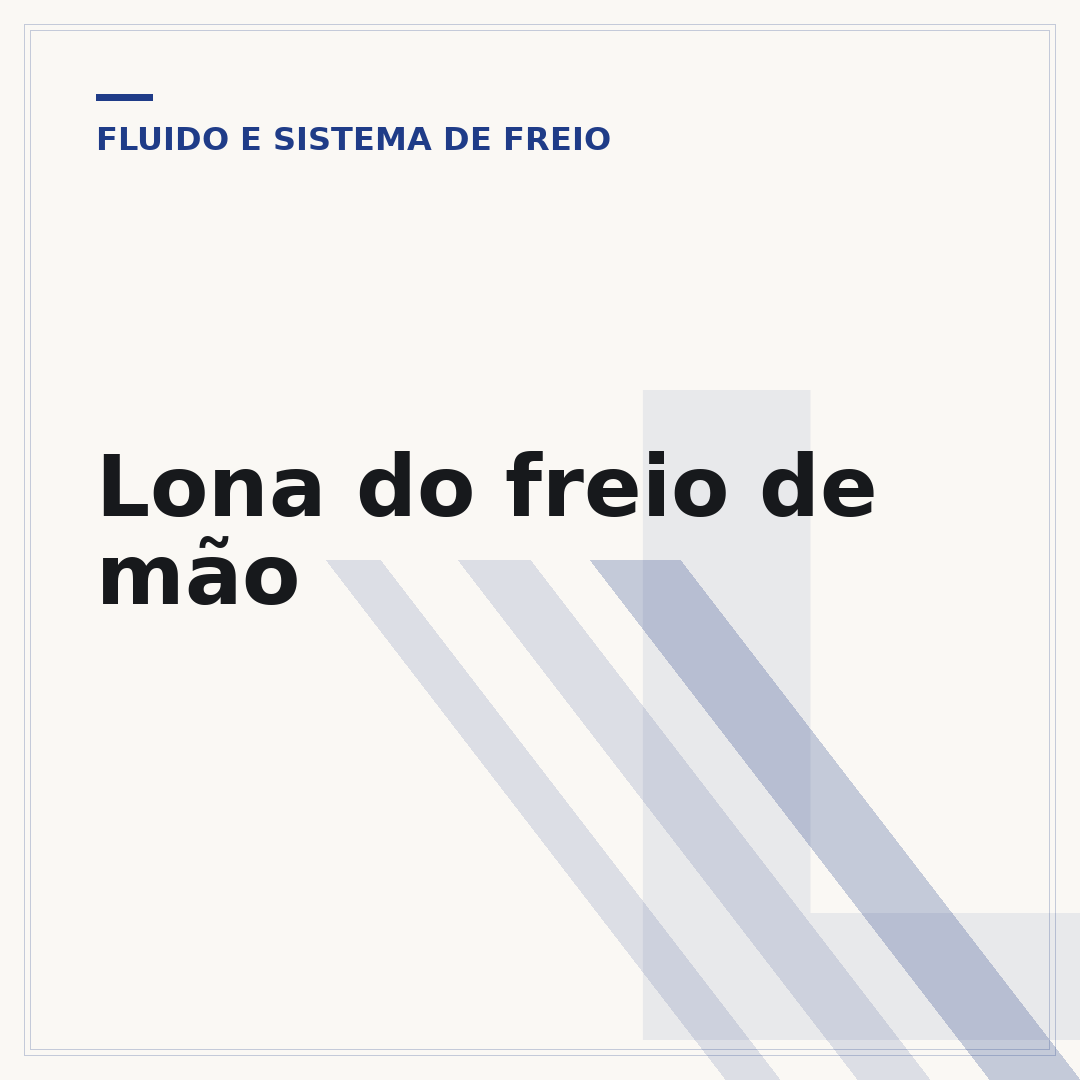 Lona do freio de mão