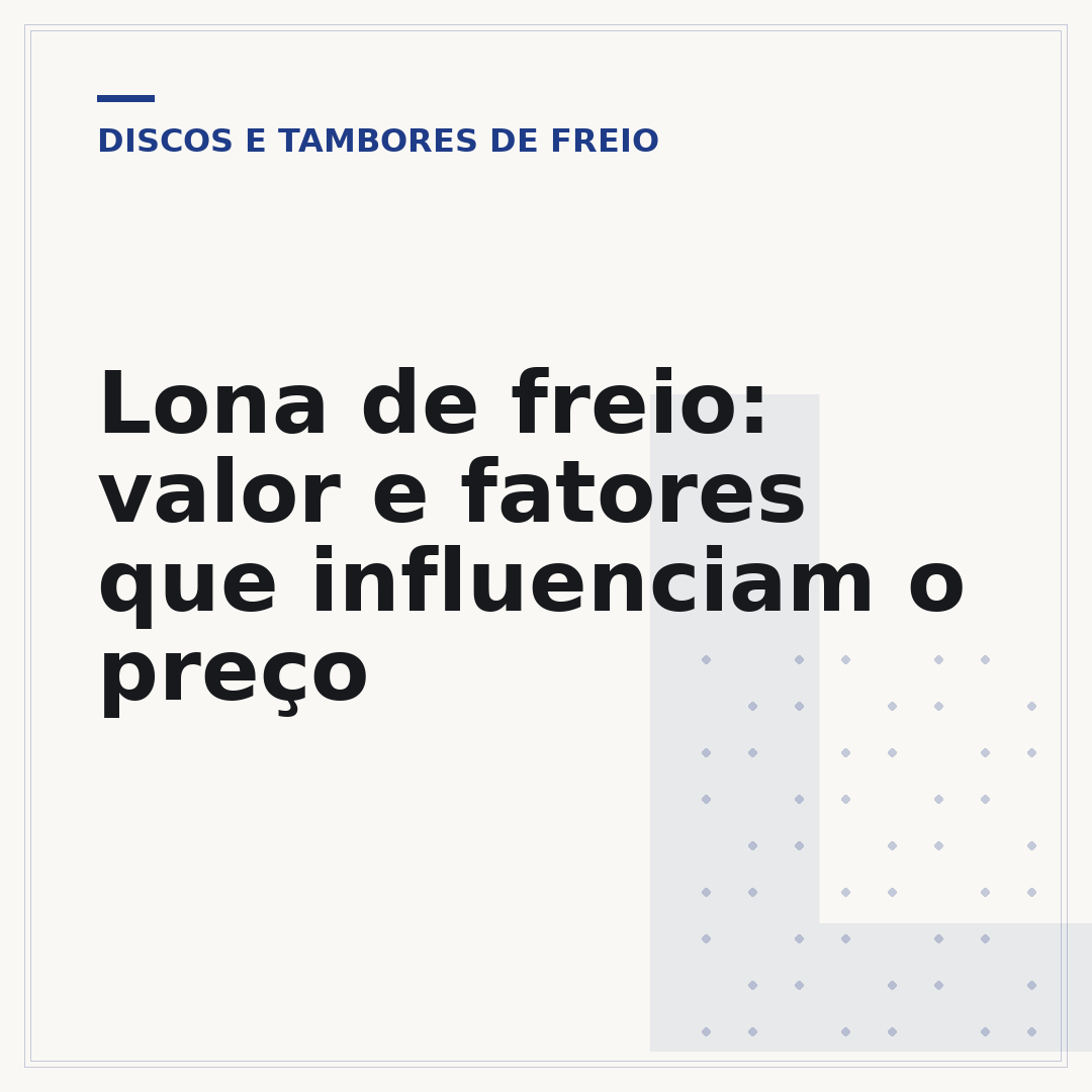 Lona de freio: valor e fatores que influenciam o preço