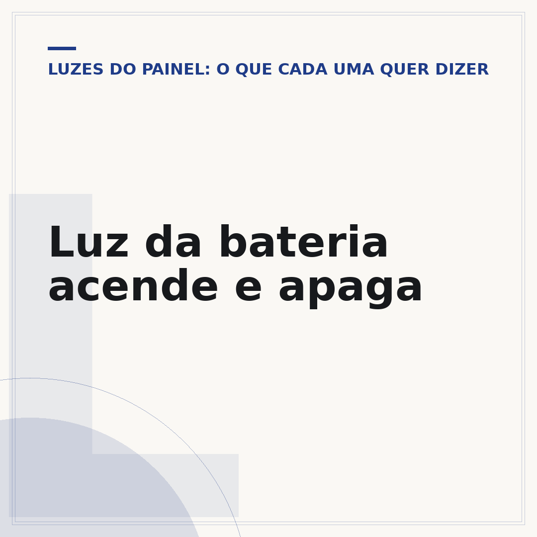 Luz da bateria acende e apaga