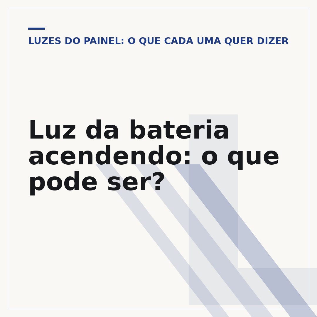 Luz da bateria acendendo: o que pode ser?
