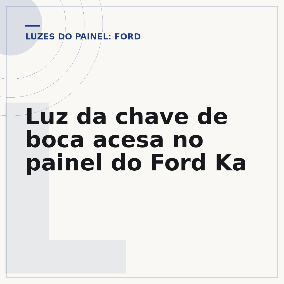 Luz da chave de boca acesa no painel do Ford Ka
