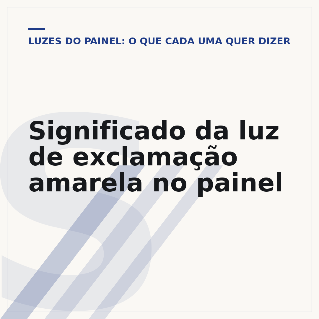 Significado da luz de exclamação amarela no painel