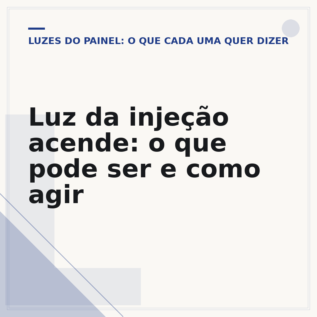 Luz da injeção acende: o que pode ser e como agir
