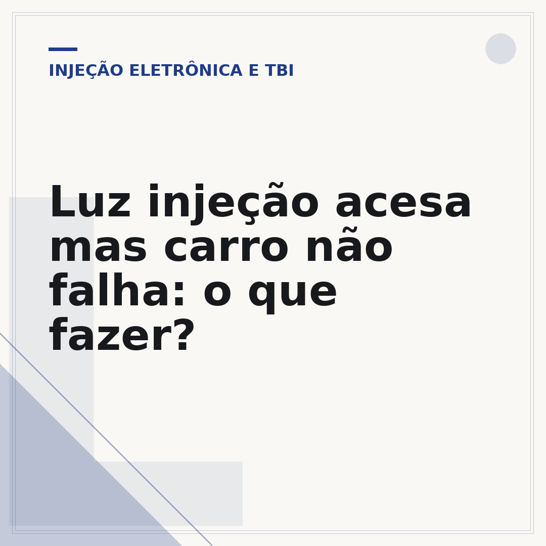 Luz injeção acesa mas carro não falha: o que fazer?