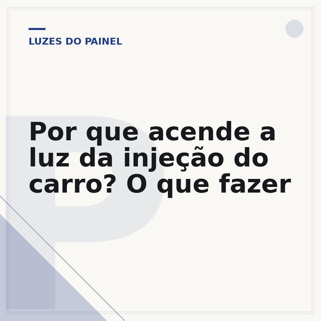 Por que acende a luz da injeção do carro? O que fazer