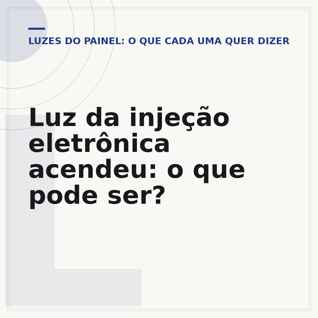 Luz da injeção eletrônica acendeu: o que pode ser?