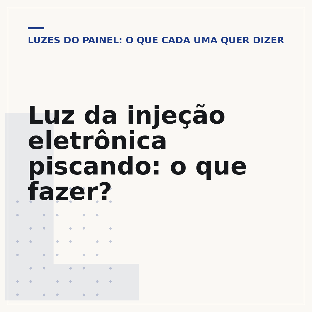 Luz da injeção eletrônica piscando: o que fazer?