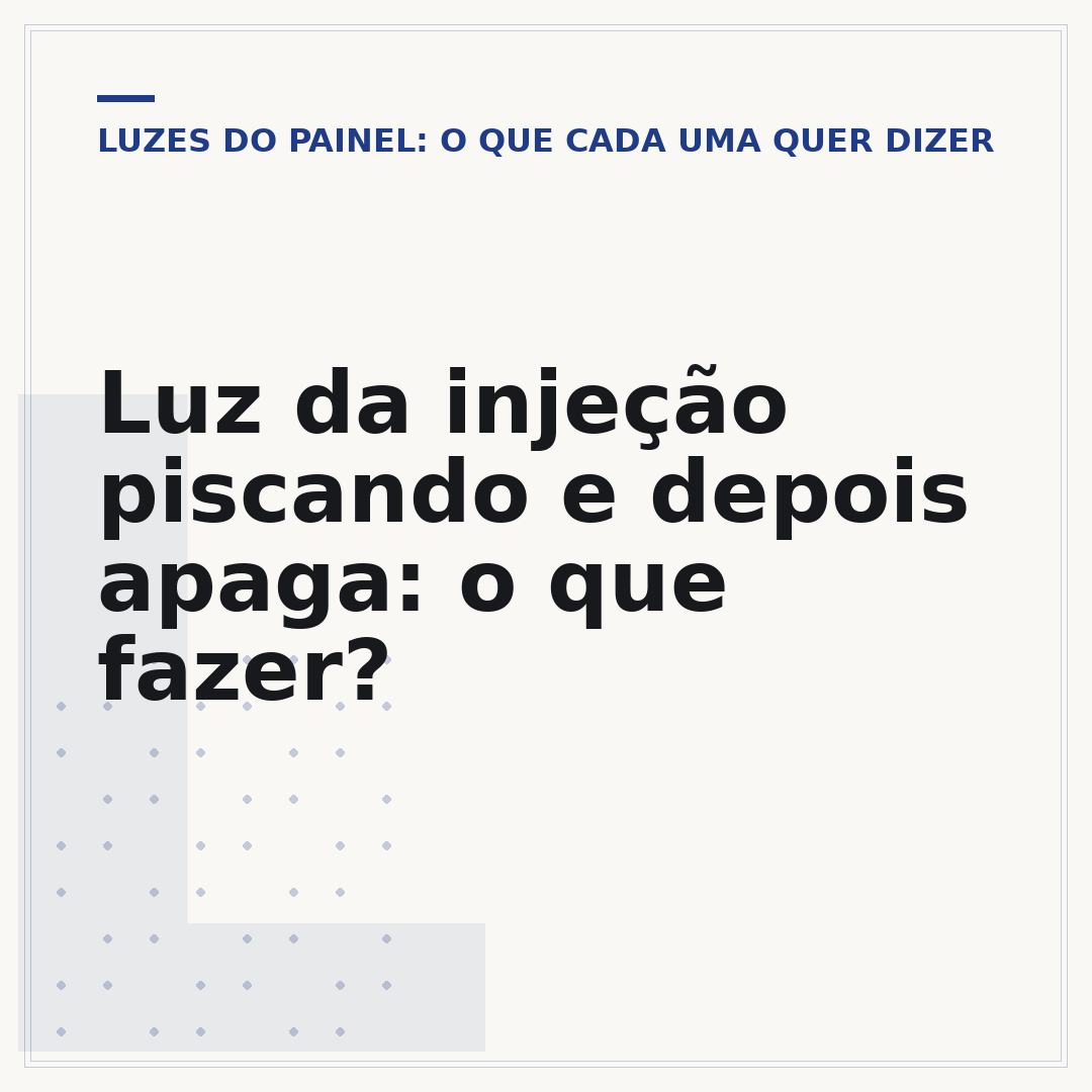 Luz da injeção piscando e depois apaga: o que fazer?