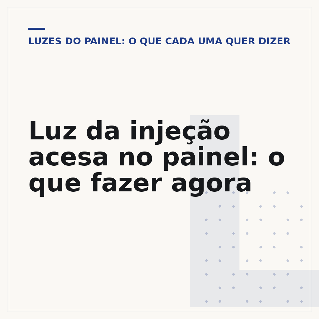 Luz da injeção acesa no painel: o que fazer agora