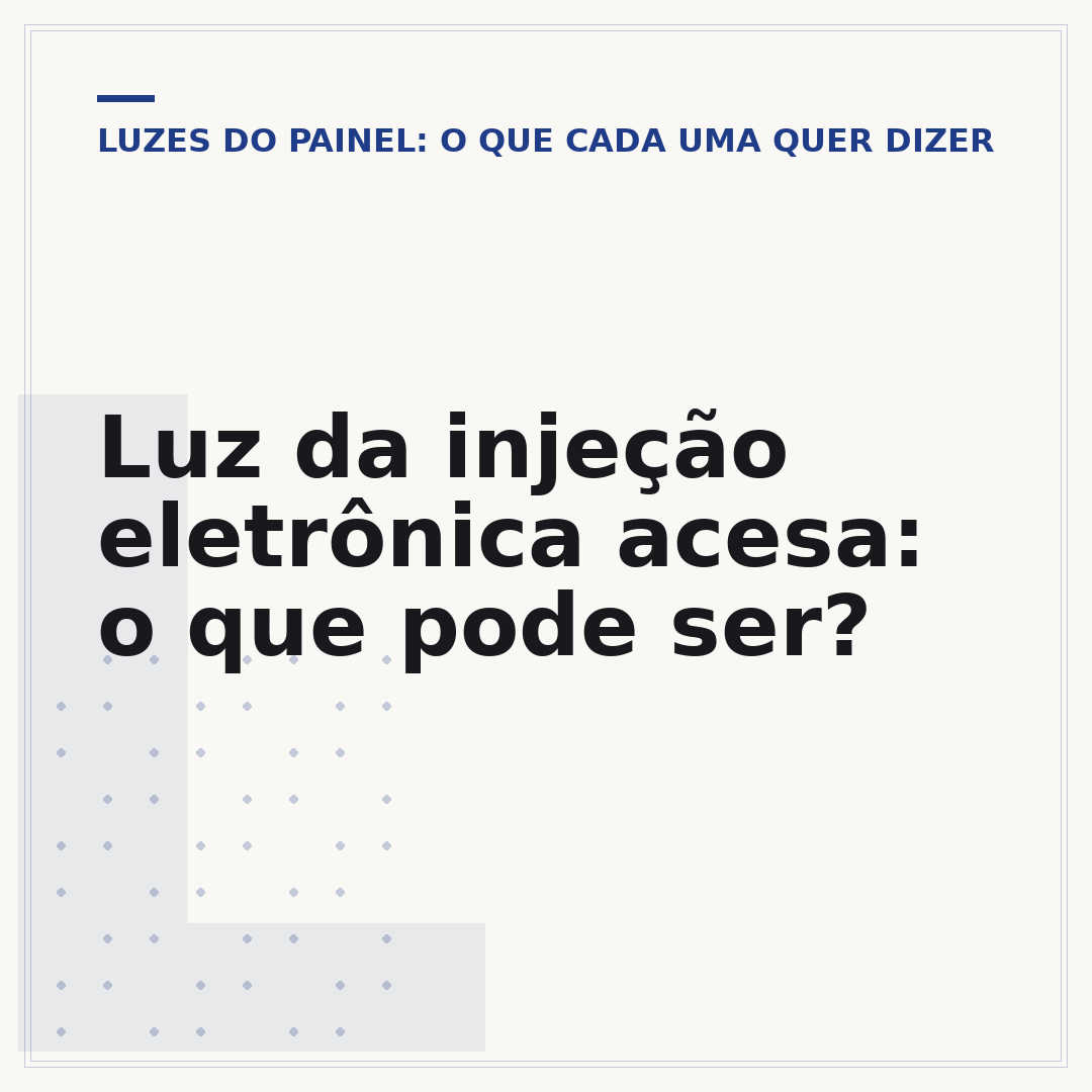 Luz da injeção eletrônica acesa: o que pode ser?