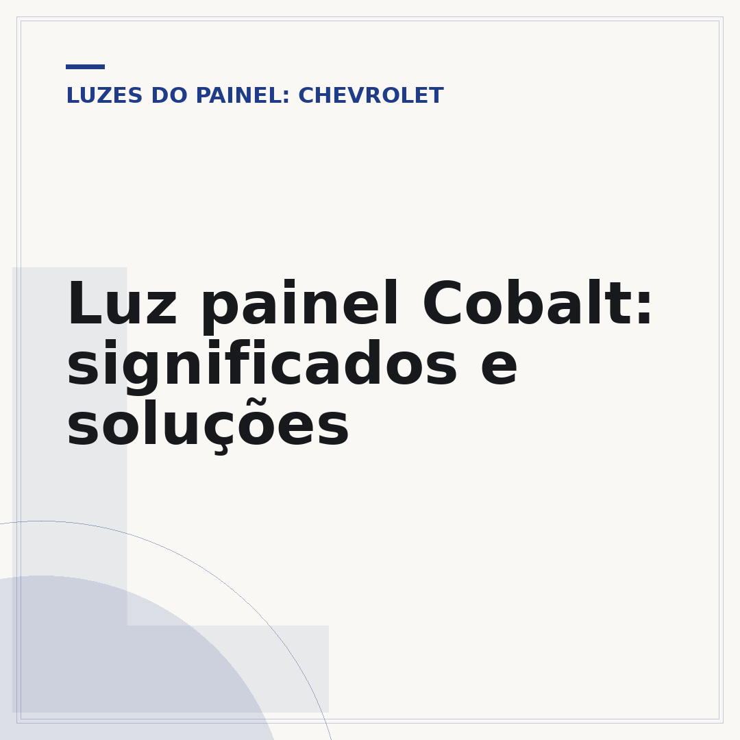 Luz painel Cobalt: significados e soluções