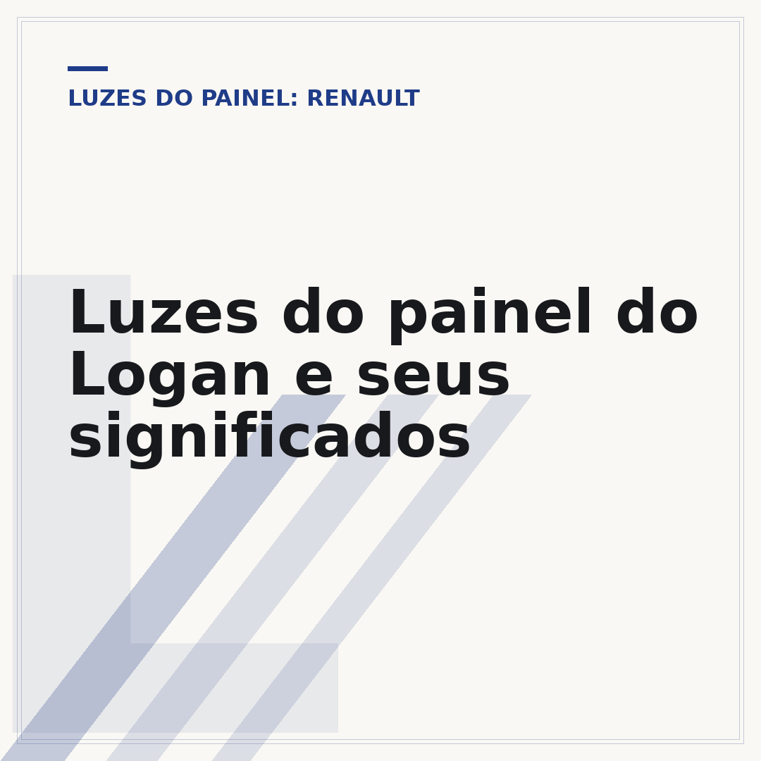 Luzes do painel do Logan e seus significados