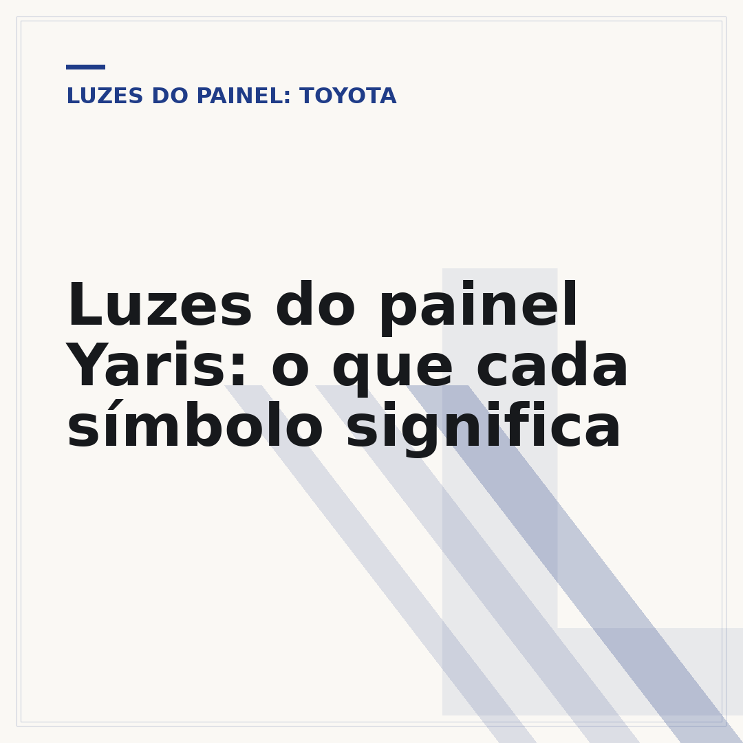 Luzes do painel Yaris: o que cada símbolo significa