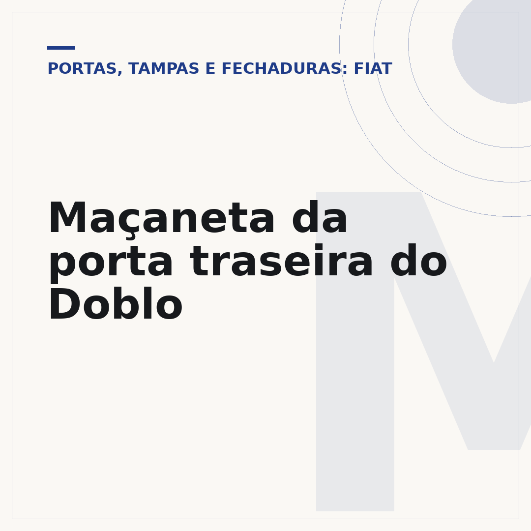 Maçaneta da porta traseira do Doblo