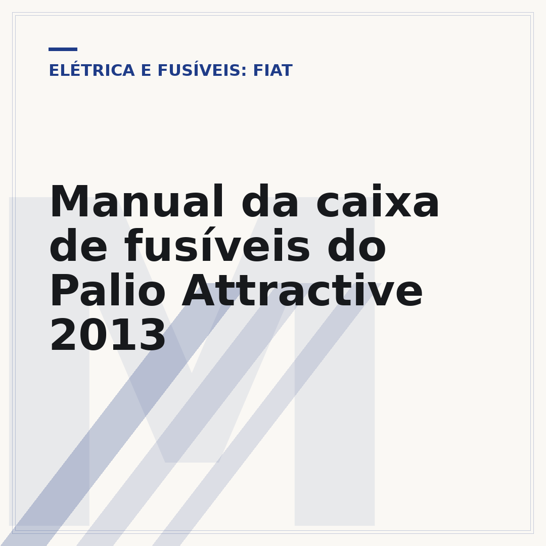 Manual da caixa de fusíveis do Palio Attractive 2013