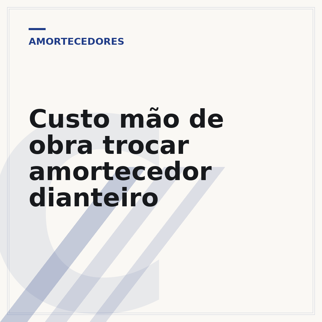 Custo mão de obra trocar amortecedor dianteiro