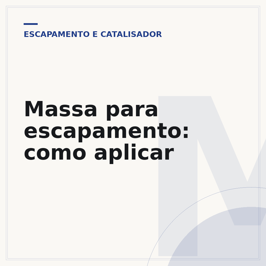 Massa para escapamento: como aplicar