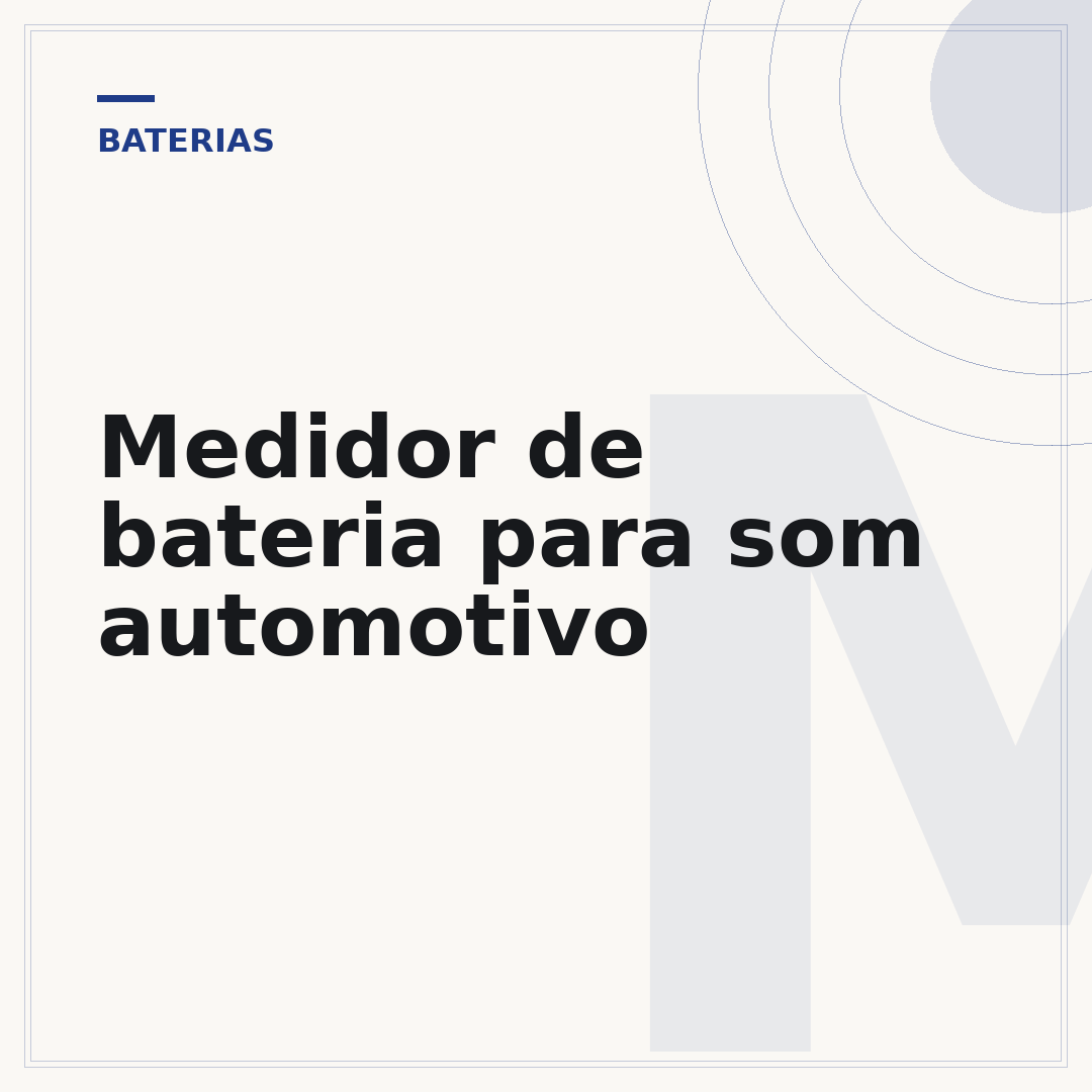 Medidor de bateria para som automotivo