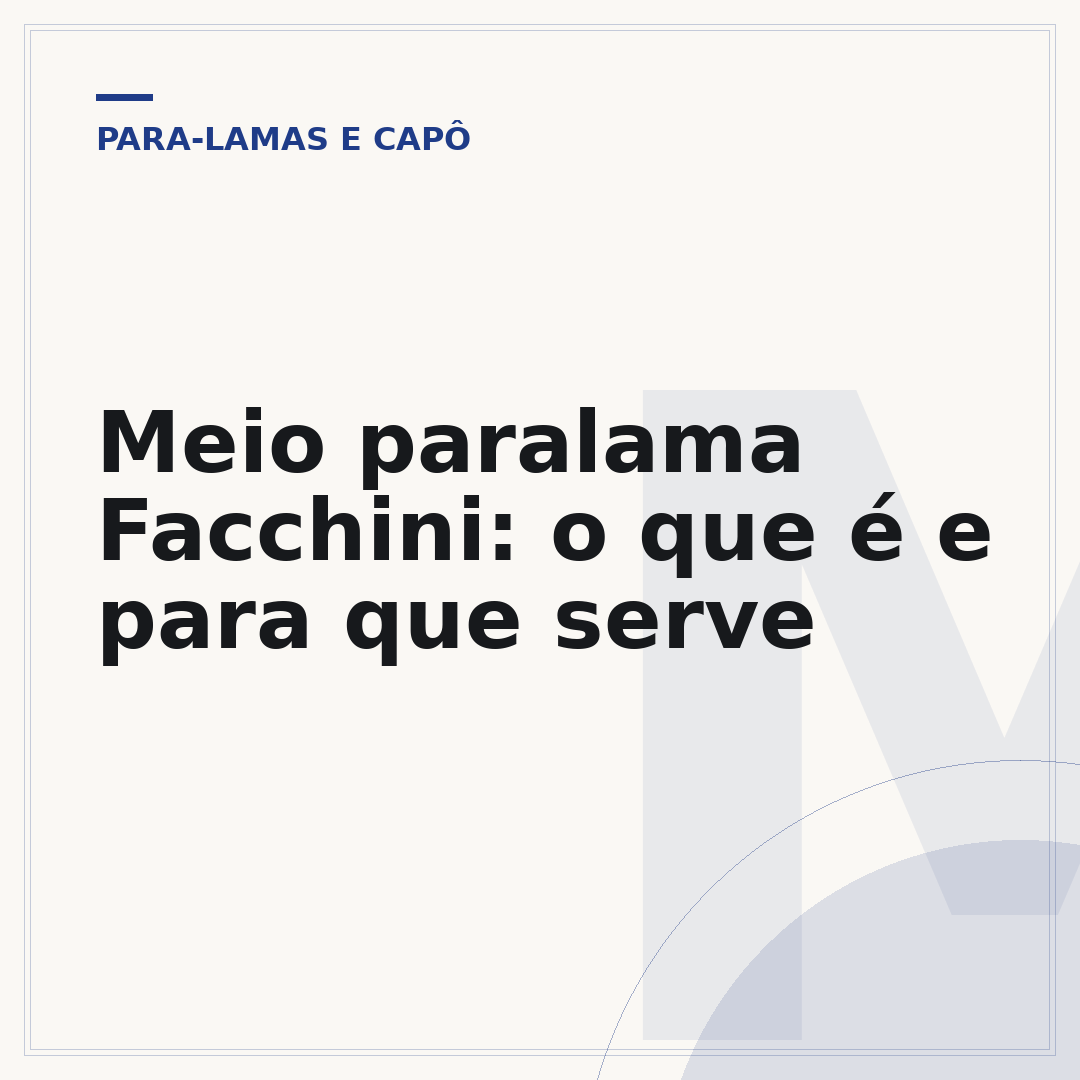 Meio paralama Facchini: o que é e para que serve