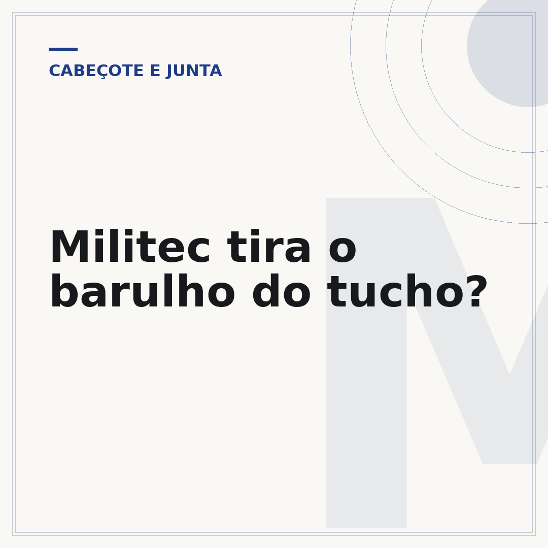 Militec tira o barulho do tucho?