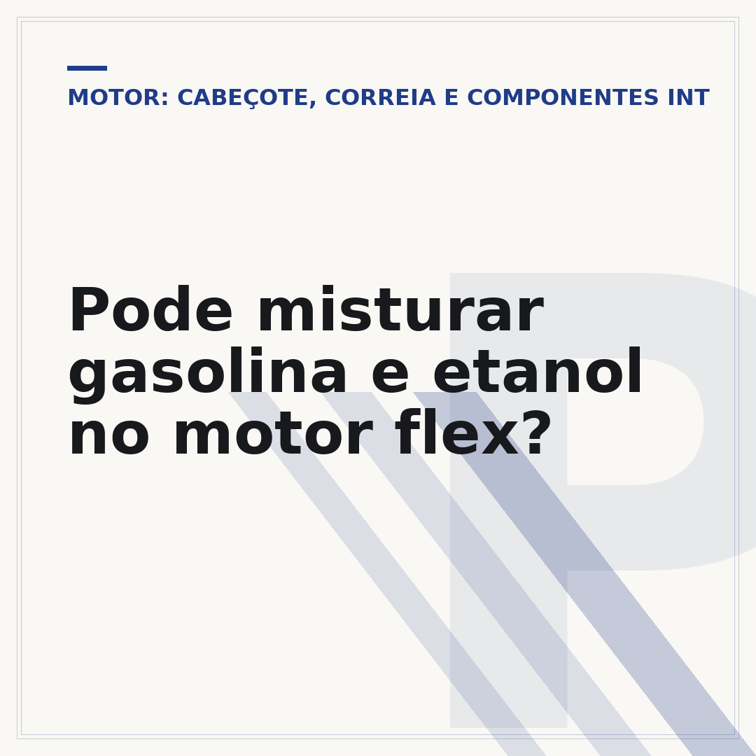 Pode misturar gasolina e etanol no motor flex?