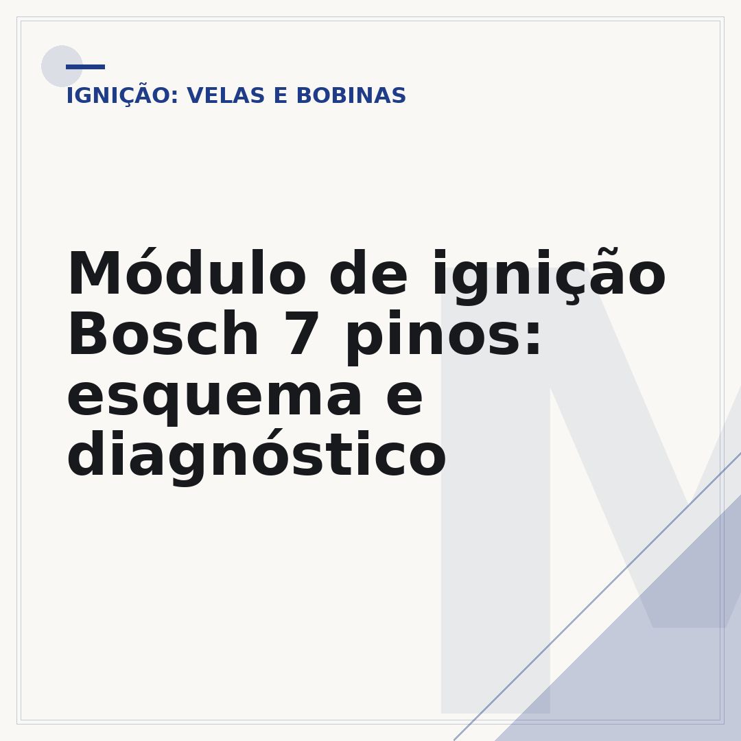 Módulo de ignição Bosch 7 pinos: esquema e diagnóstico