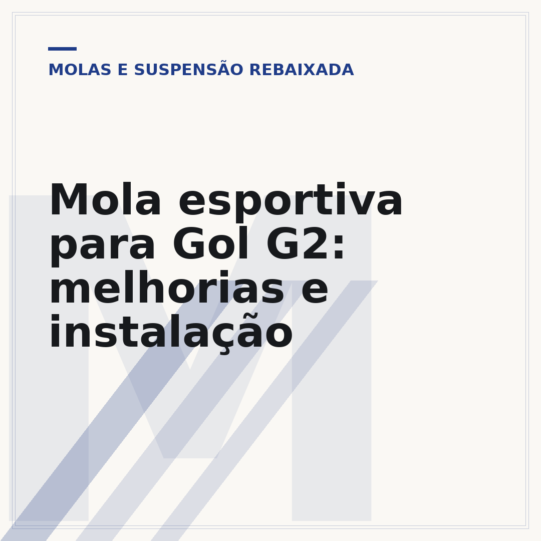 Mola esportiva para Gol G2: melhorias e instalação