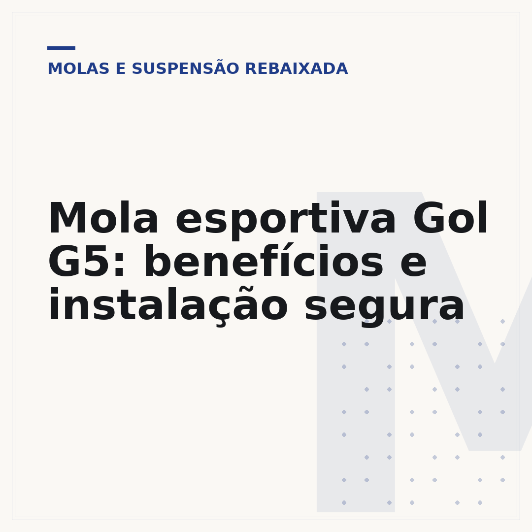Mola esportiva Gol G5: benefícios e instalação segura