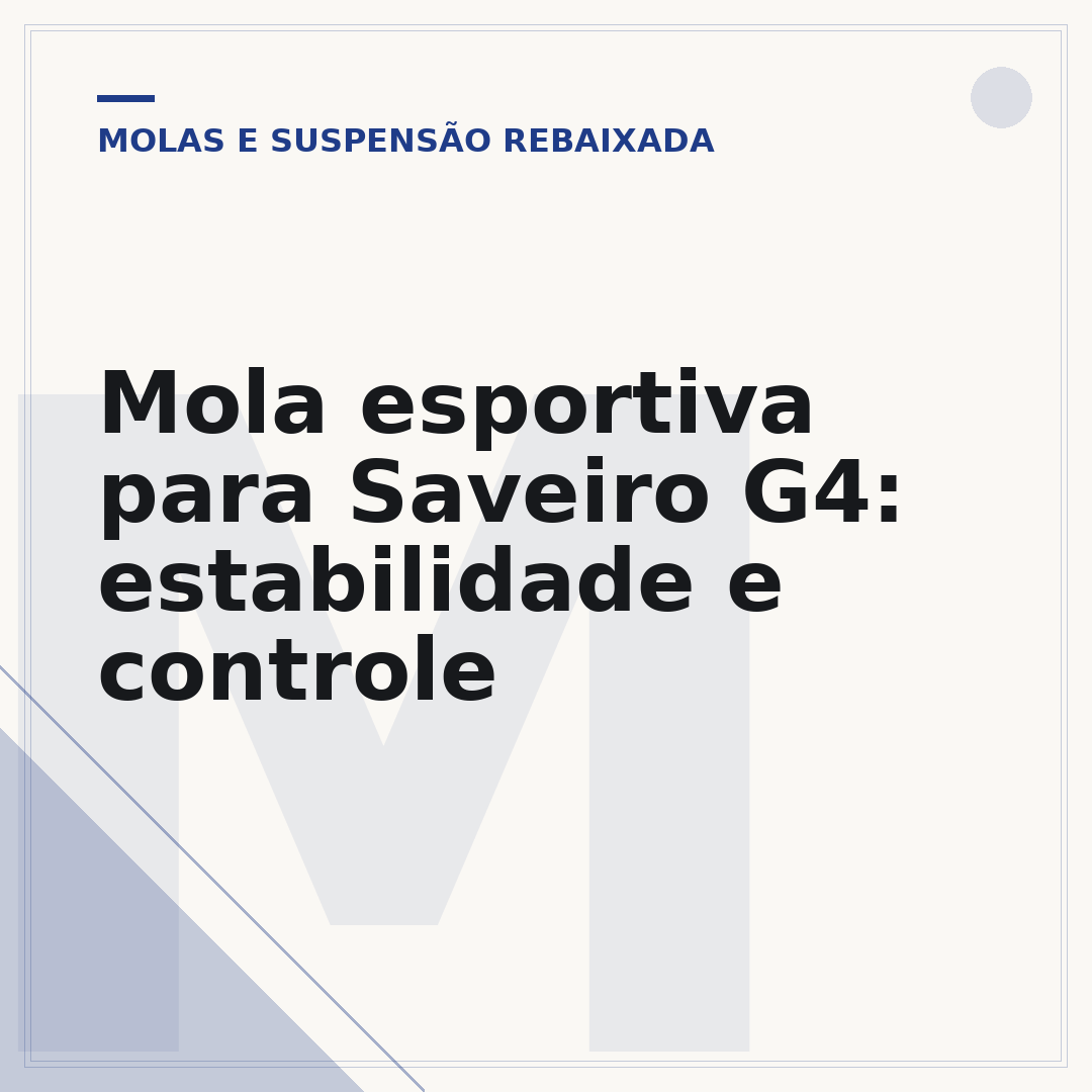 Mola esportiva para Saveiro G4: estabilidade e controle