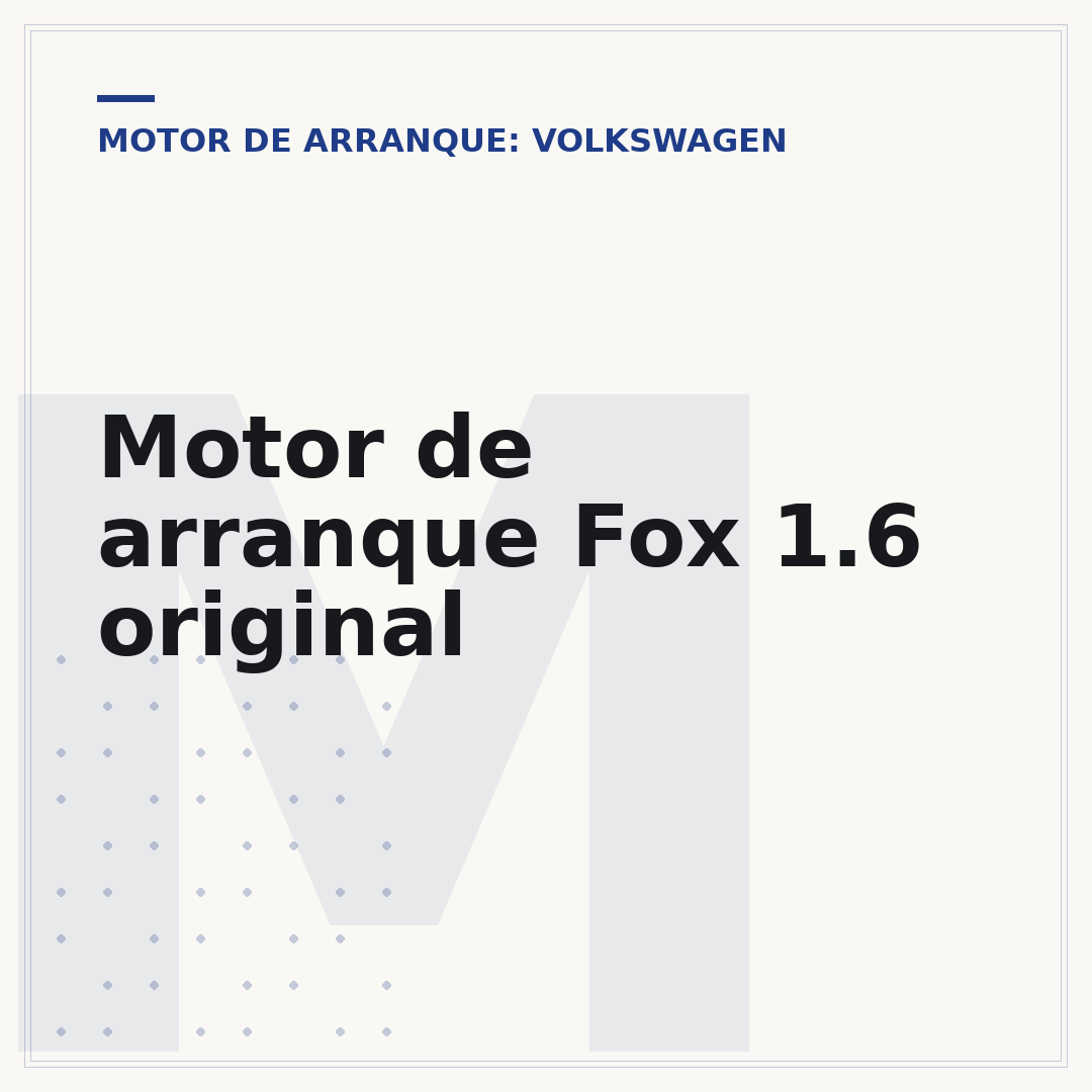 Motor de arranque Fox 1.6 original