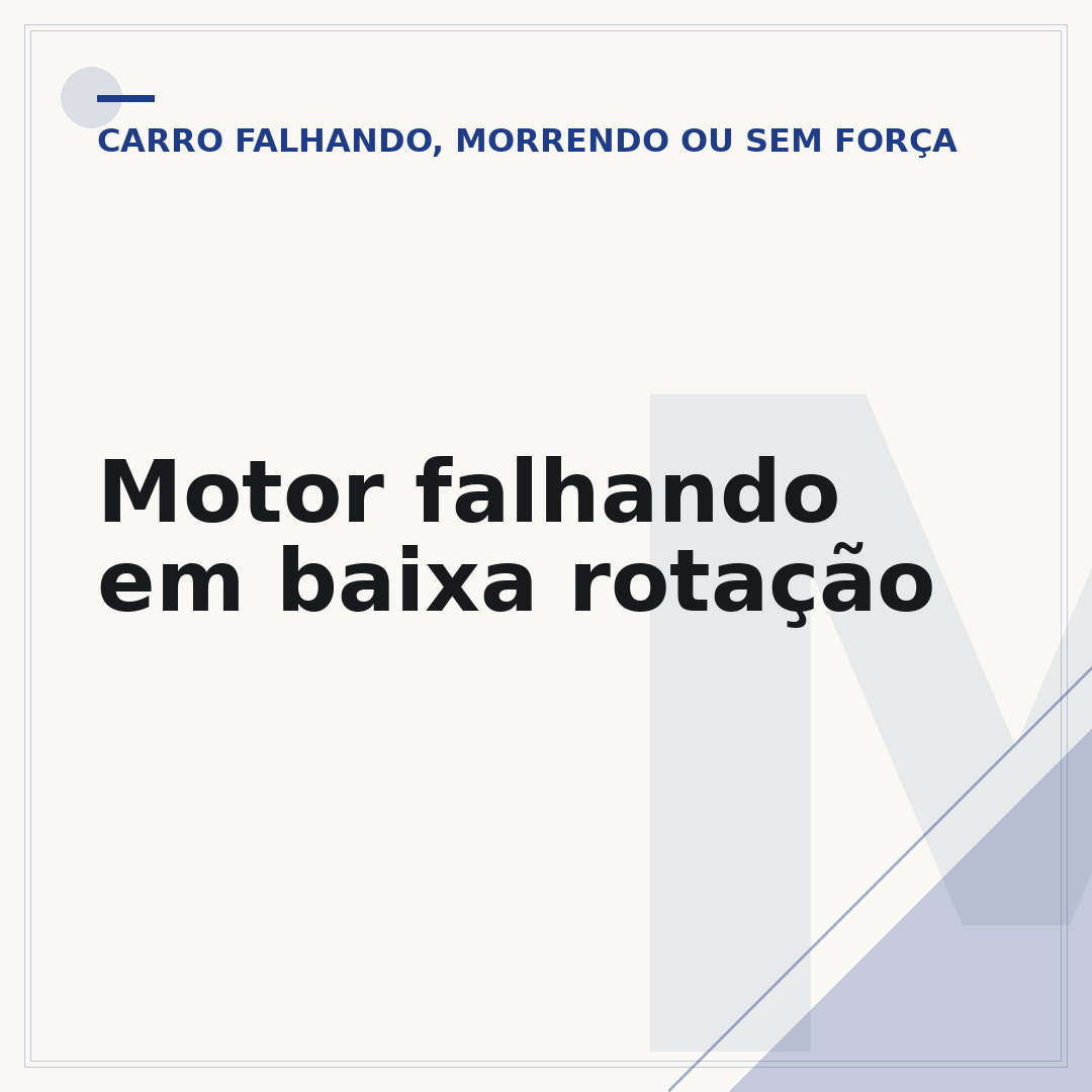 Motor falhando em baixa rotação