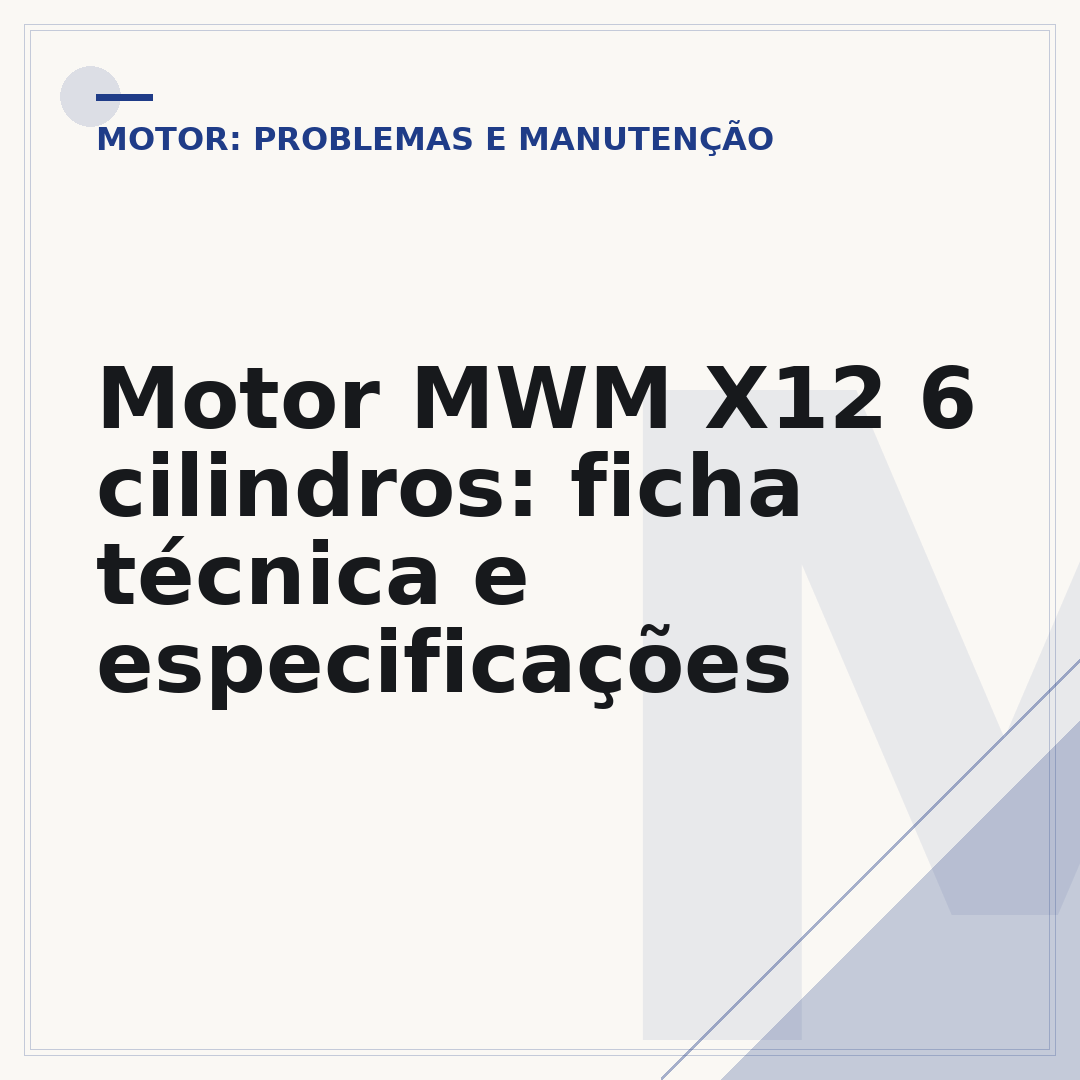 Motor MWM X12 6 cilindros: ficha técnica e especificações