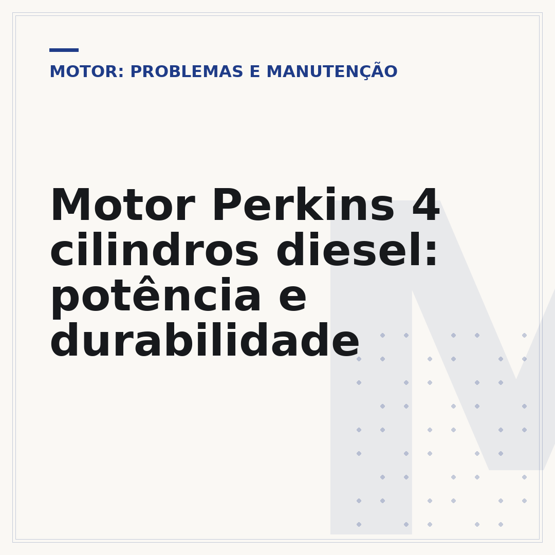 Motor Perkins 4 cilindros diesel: potência e durabilidade