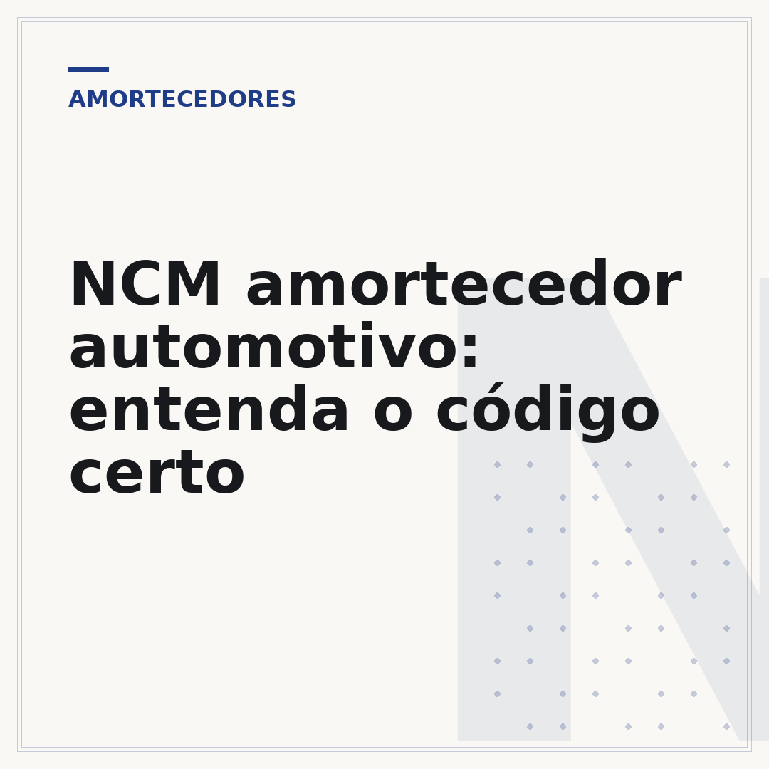 NCM amortecedor automotivo: entenda o código certo